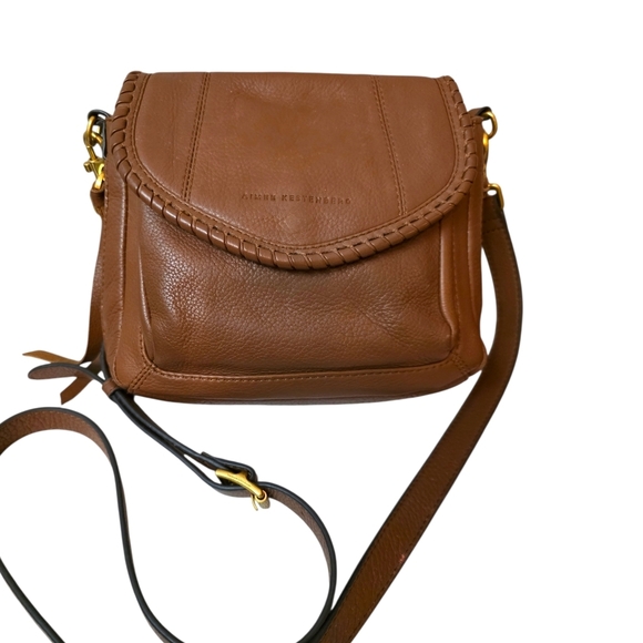Aimee Kestenberg Handbags - Aimee Kestenberg All For Love Current Cognac Leather Flap Crossbody Whipstitch